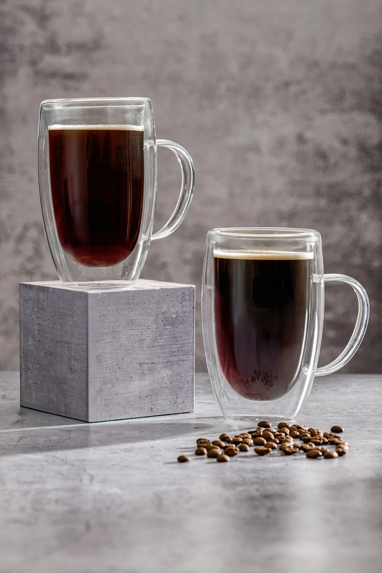 Olala Double Walled Glass Cup 450ml x 2