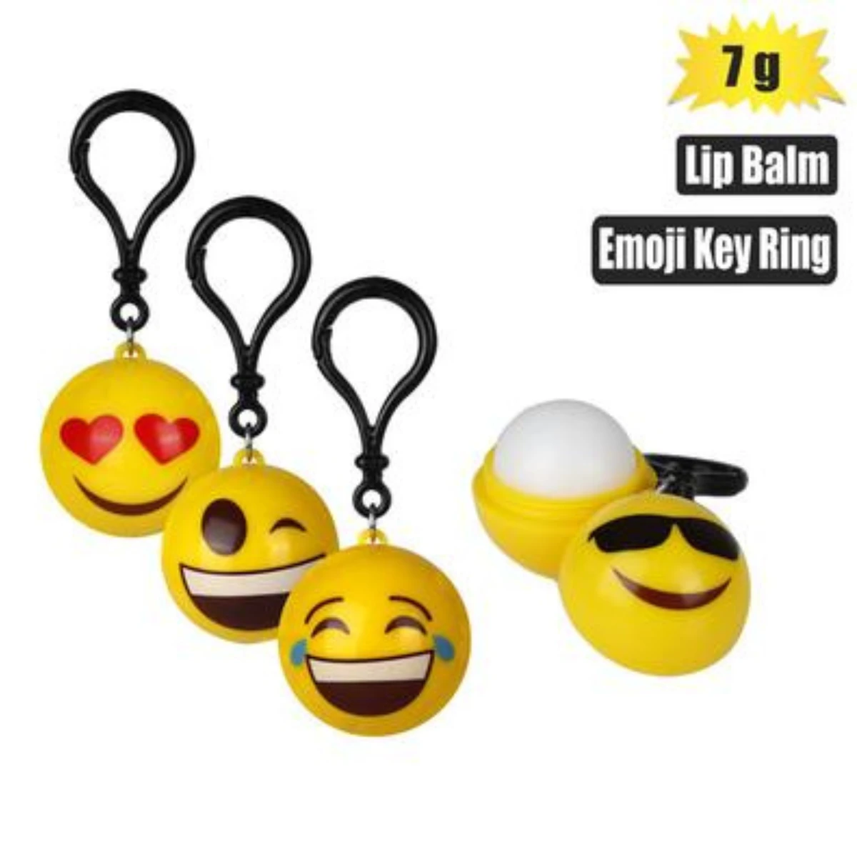Lip balm emoji key ring - 7g