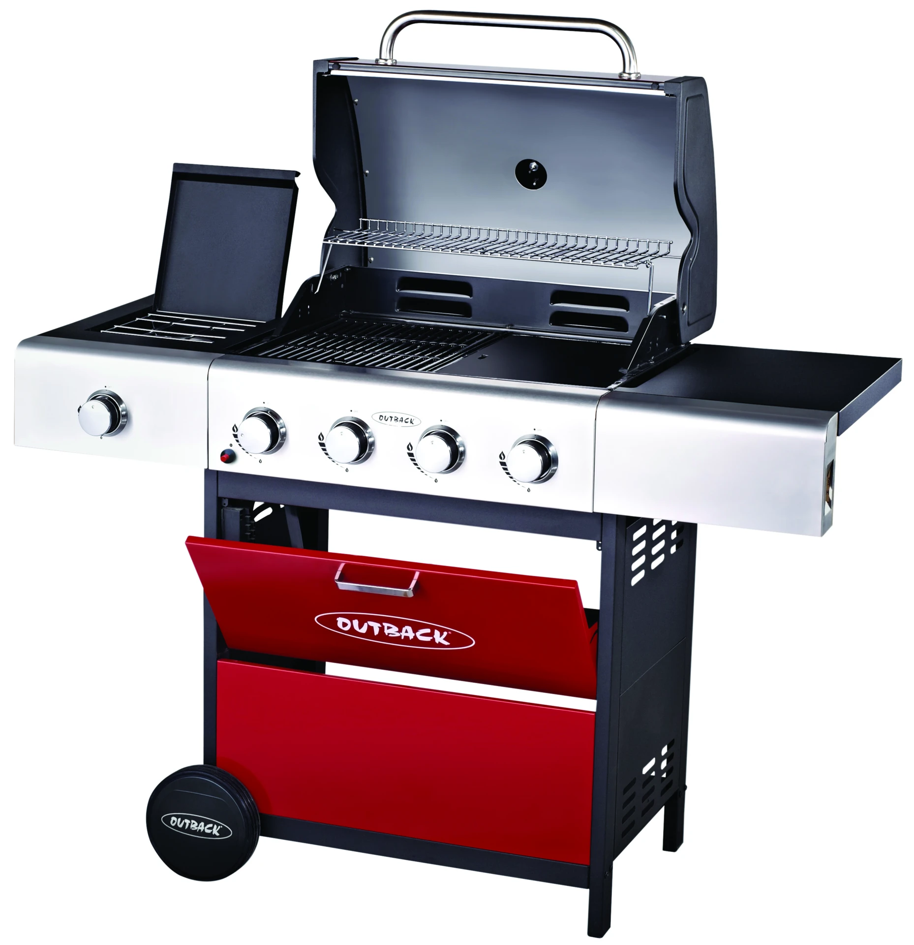 Outback Meteor 4 Gas Braai Red