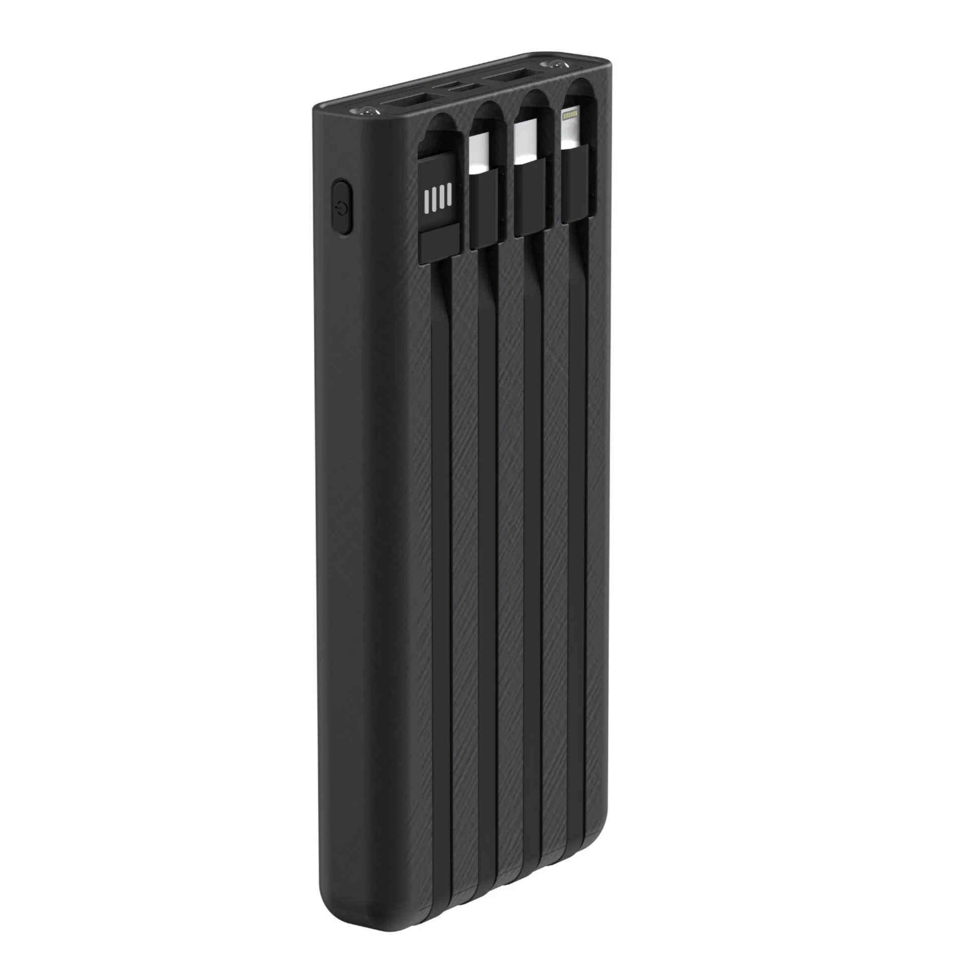 Snug 10000mAh 4 Cable Powerbank Black