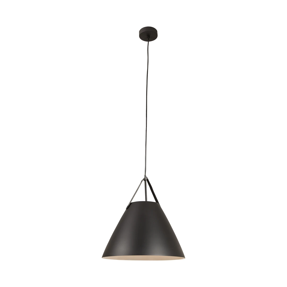 Eurolux Black Leather Sanded Pendant 360mm