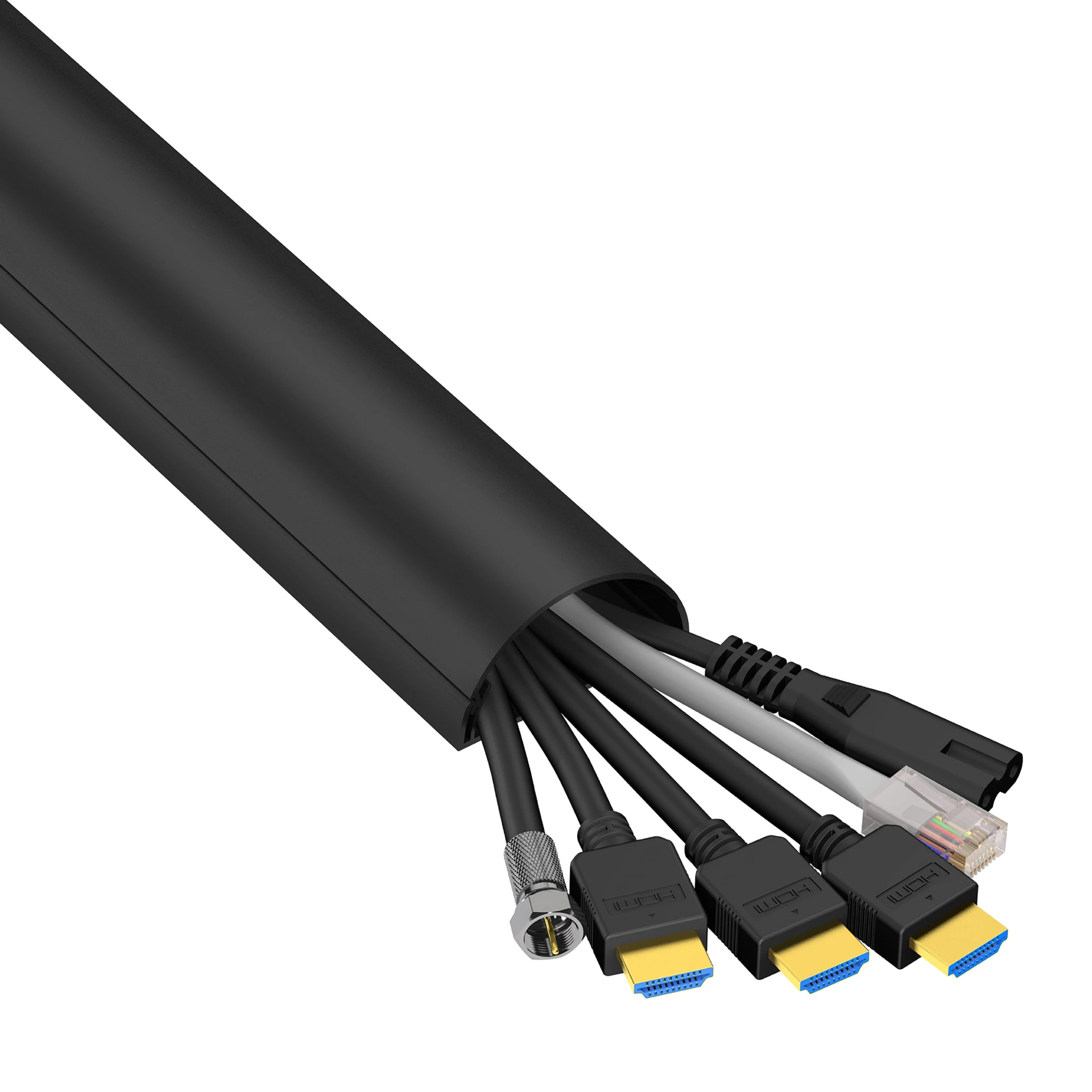Dline TV Cable Trunking 1mx50mm Black