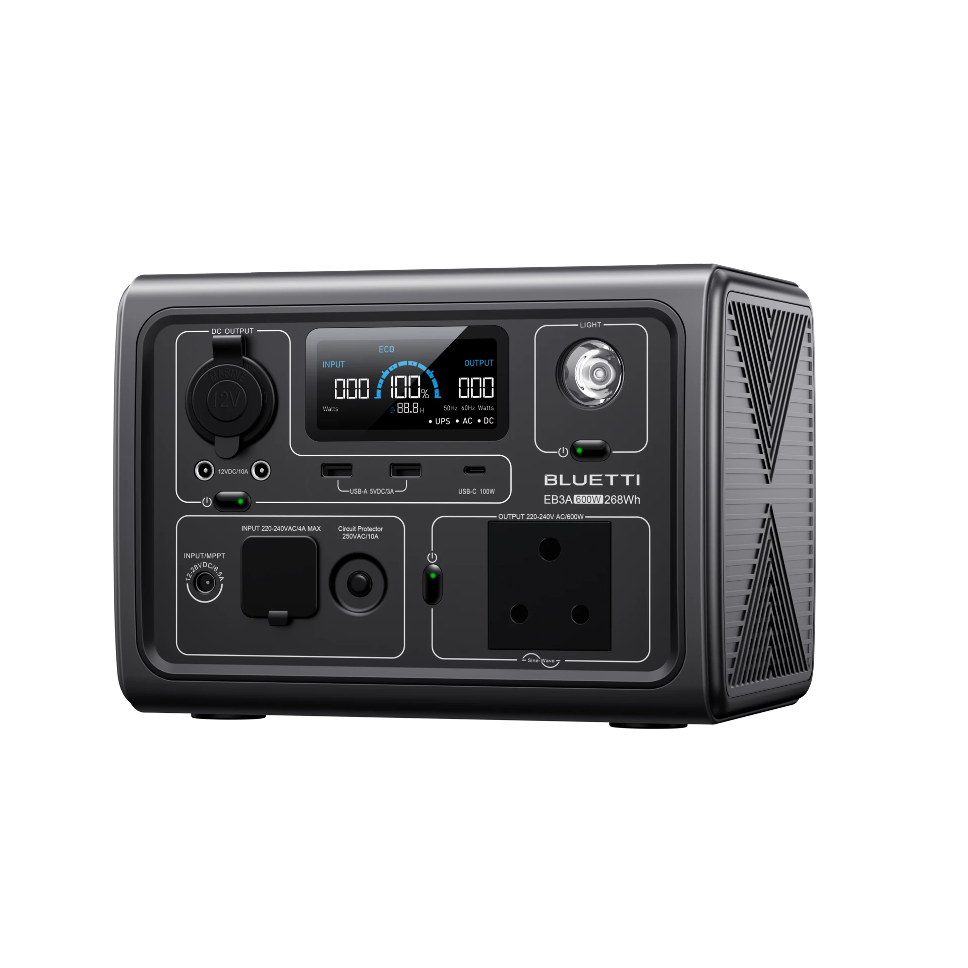Bluetti EB3A Portable Power Station 600W | 268Wh