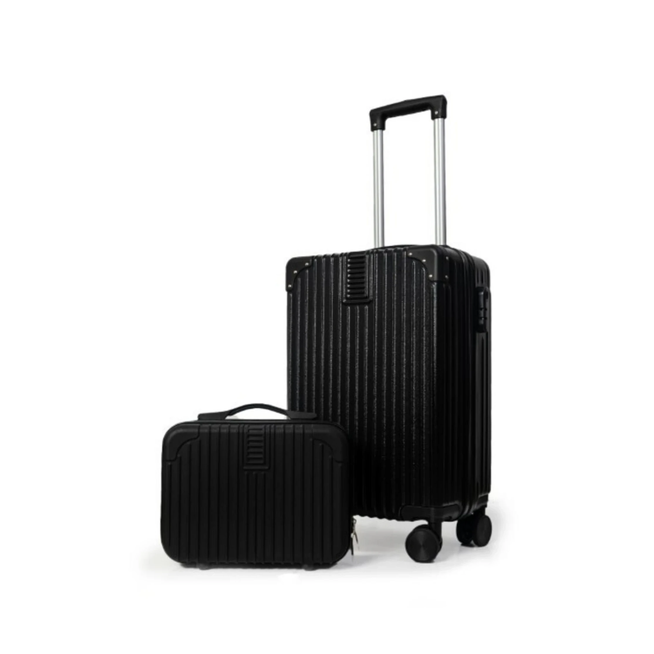 Eco Dubai Hardshell Luggage With Cosmetic Case Black