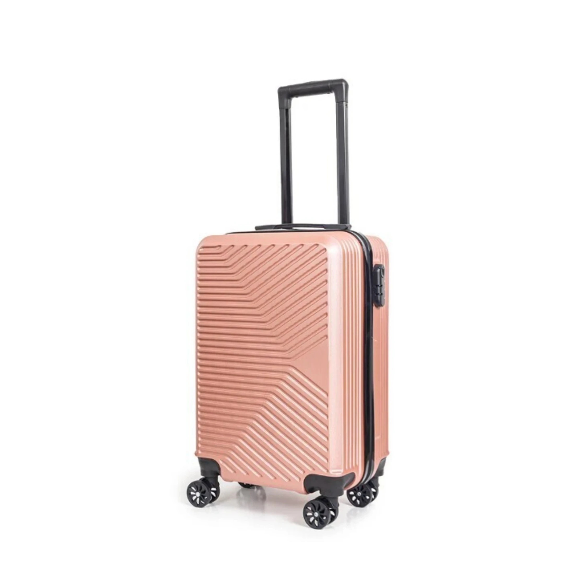 Eco Miami 55cm Hard Shell Carry-On Suitcase Rose Gold