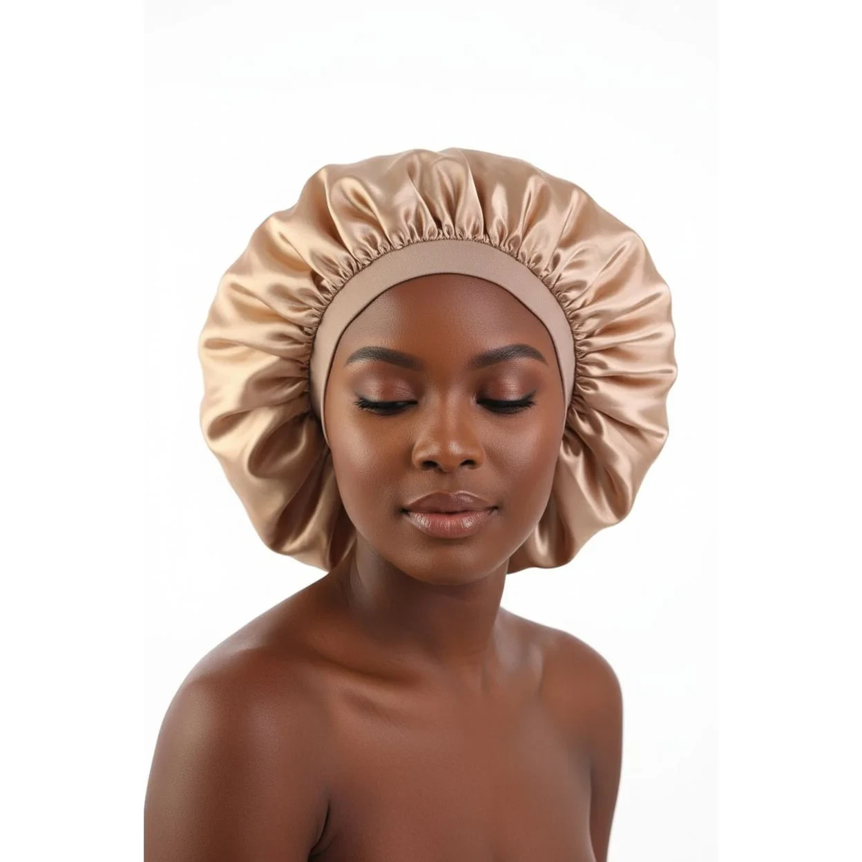 Satin Hair Bonnet Bed Hat Head