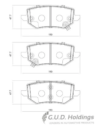 Brake Pad Set, disc brake - Safeline - D4265
