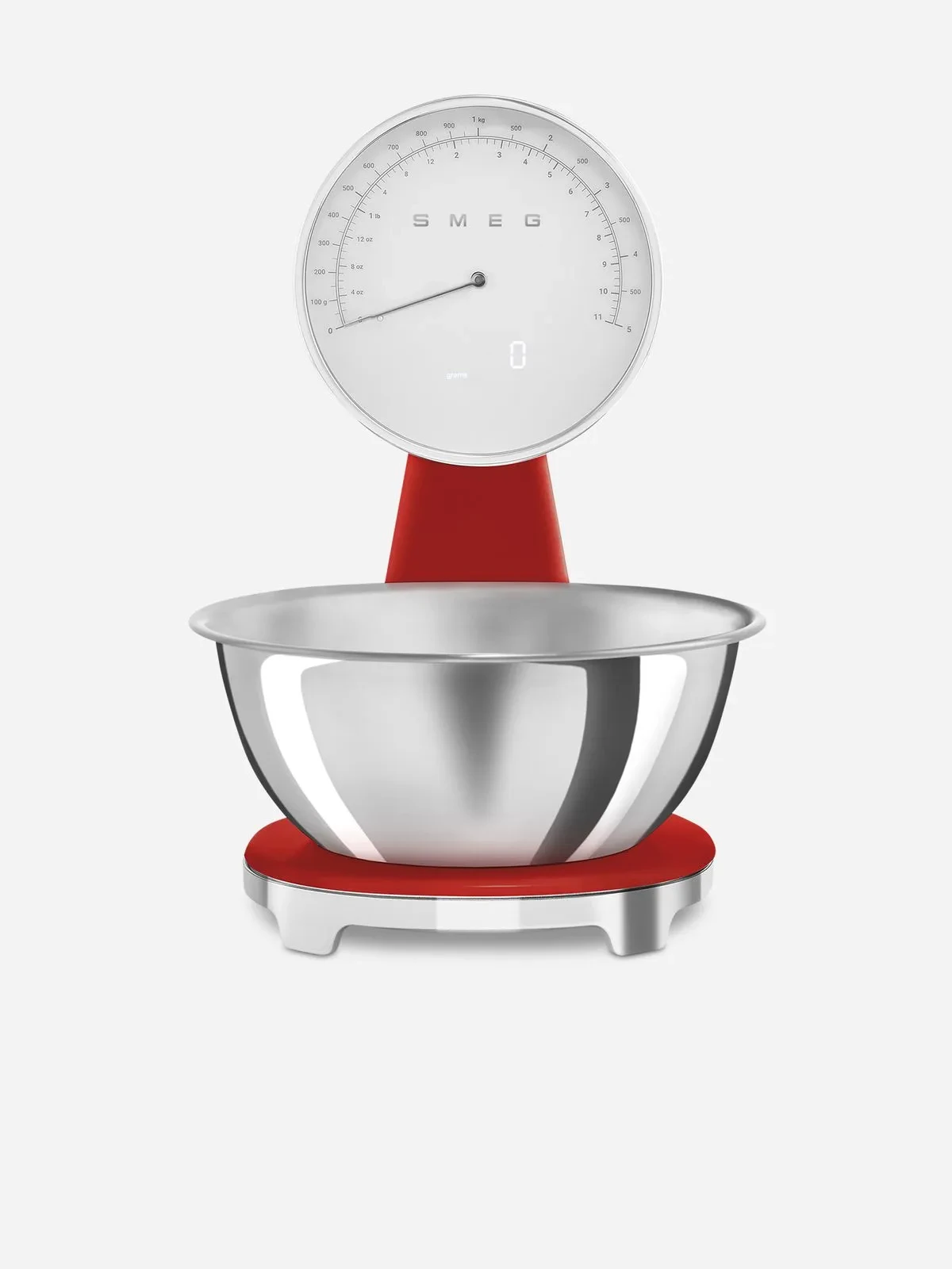 Smeg Retro Digital & Analogue Kitchen Scale 5kg Red