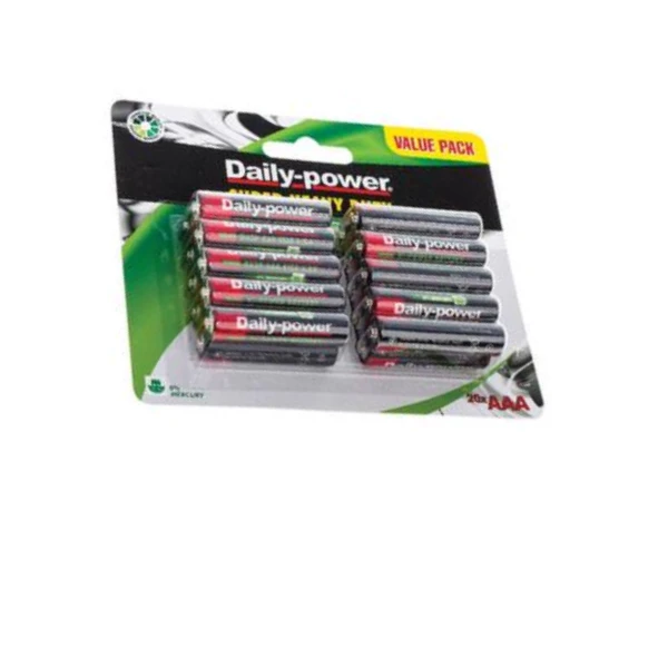 Daily Power - 20 Pack Heavy Duty AAA Batteries