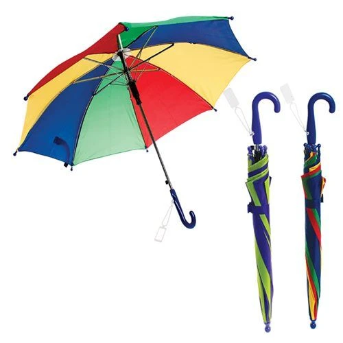 Bulk Pack x3 Kiddies Umbrella 8 Rib 4 Tone - 65cm Diameter