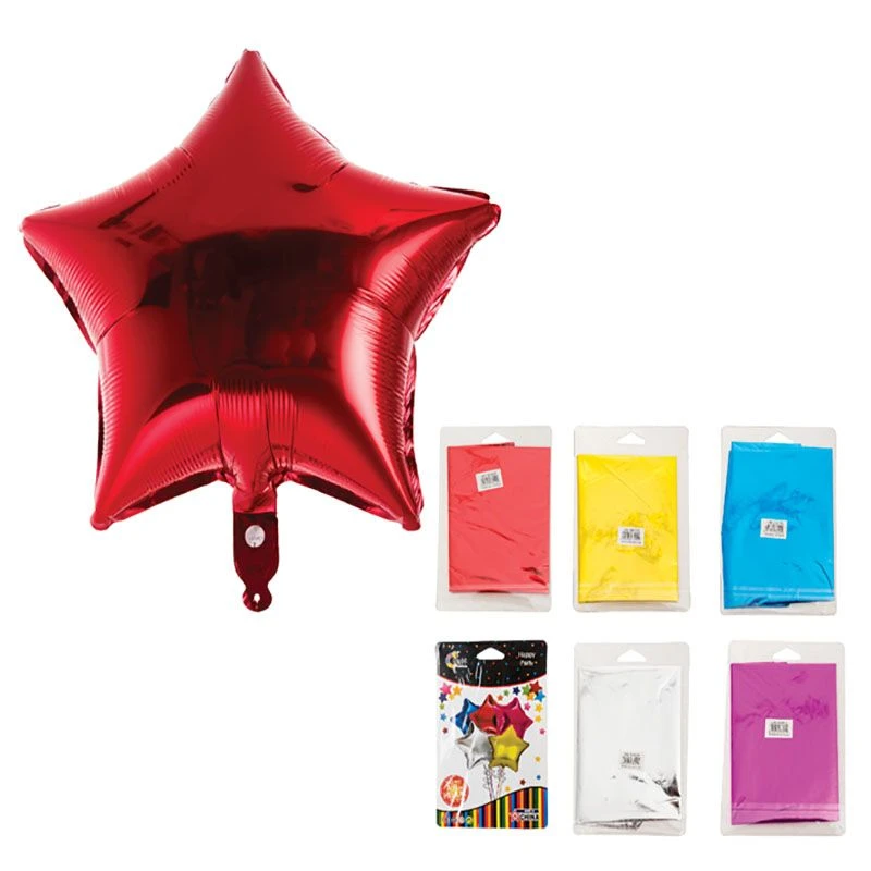 Bulk Pack x 5 Balloons Helium Foil Star