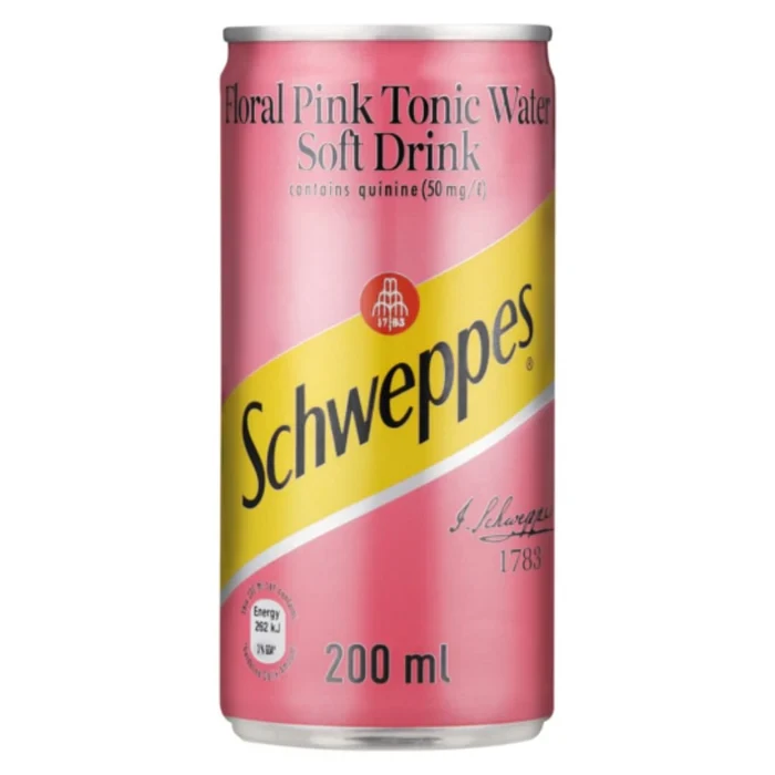 Schweppes Floral Pink Tonic Water 200ml Can