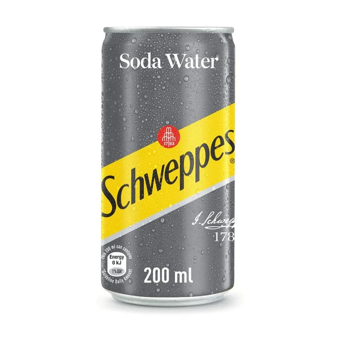Schweppes Soda Water 200ml Can