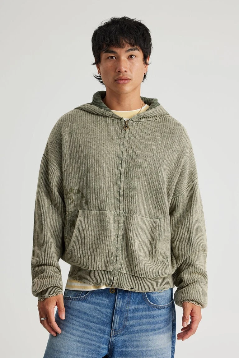 Open Gallery Knit Zip Through