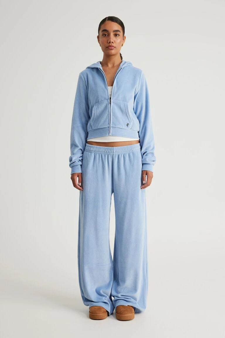 Notion Velour Wide Leg Track Pant