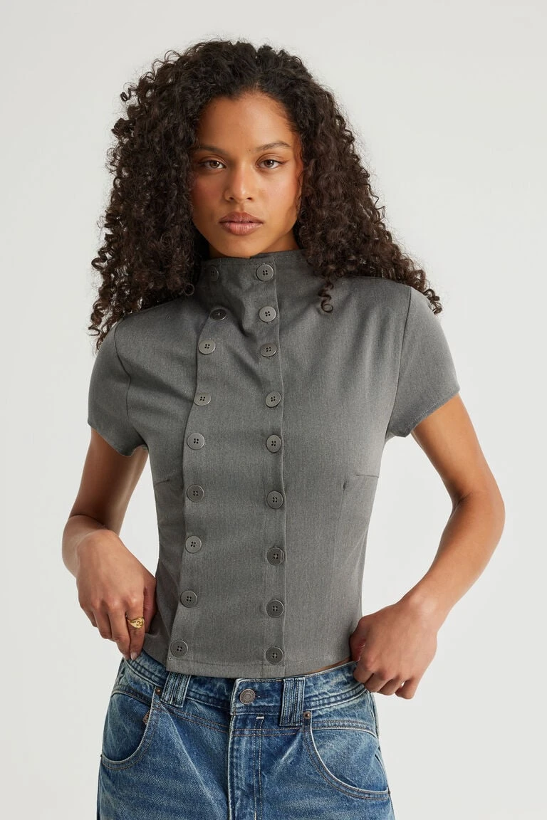 Double Button Top