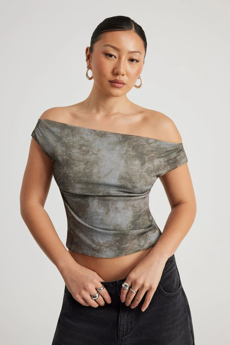 Textured Off Shoulder Top