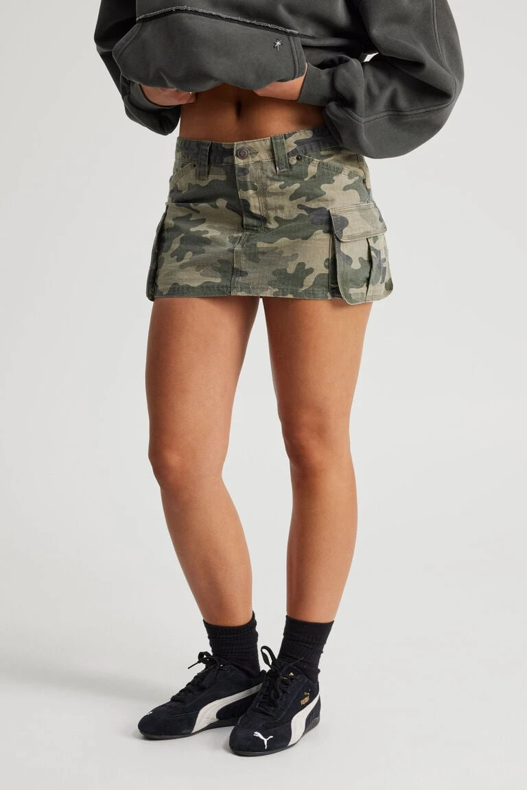 Camo Cargo Skirt