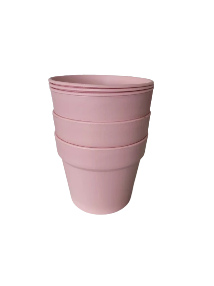 Plastic Flower Pot Set 3Pcs - Pink
