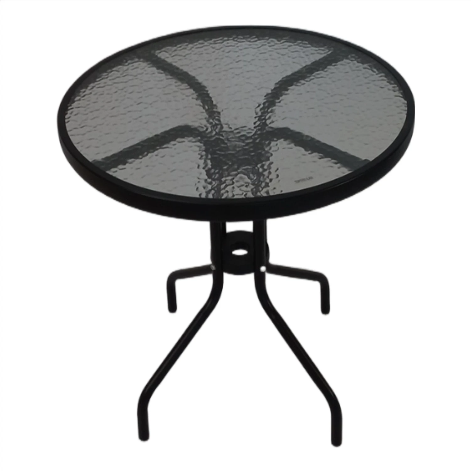 Table 80cm Tempered Glass Top Grahite