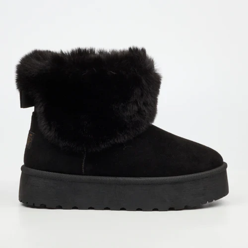 MIss Black Bae 1 Faux Suede Ankle Boot - Black