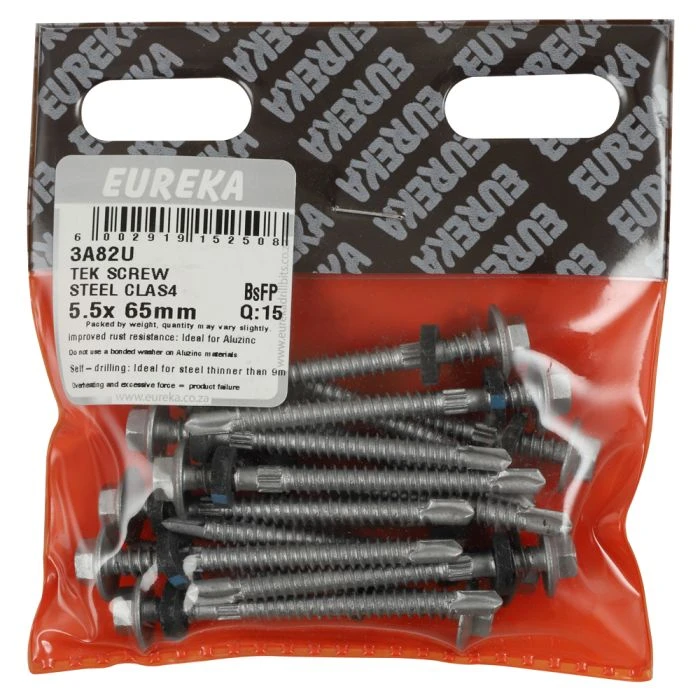 Eureka Class 4 Steel Tek Screw 5.5 x 65mm - 15 Pack 3A82U